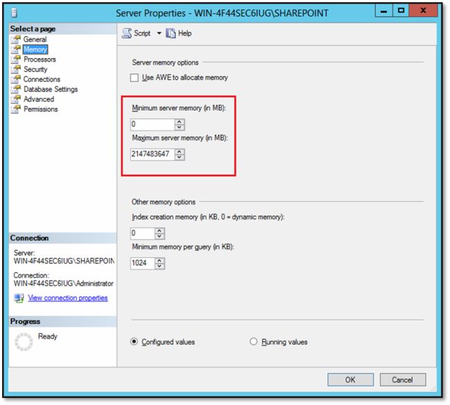 SQL Server Memory Settings